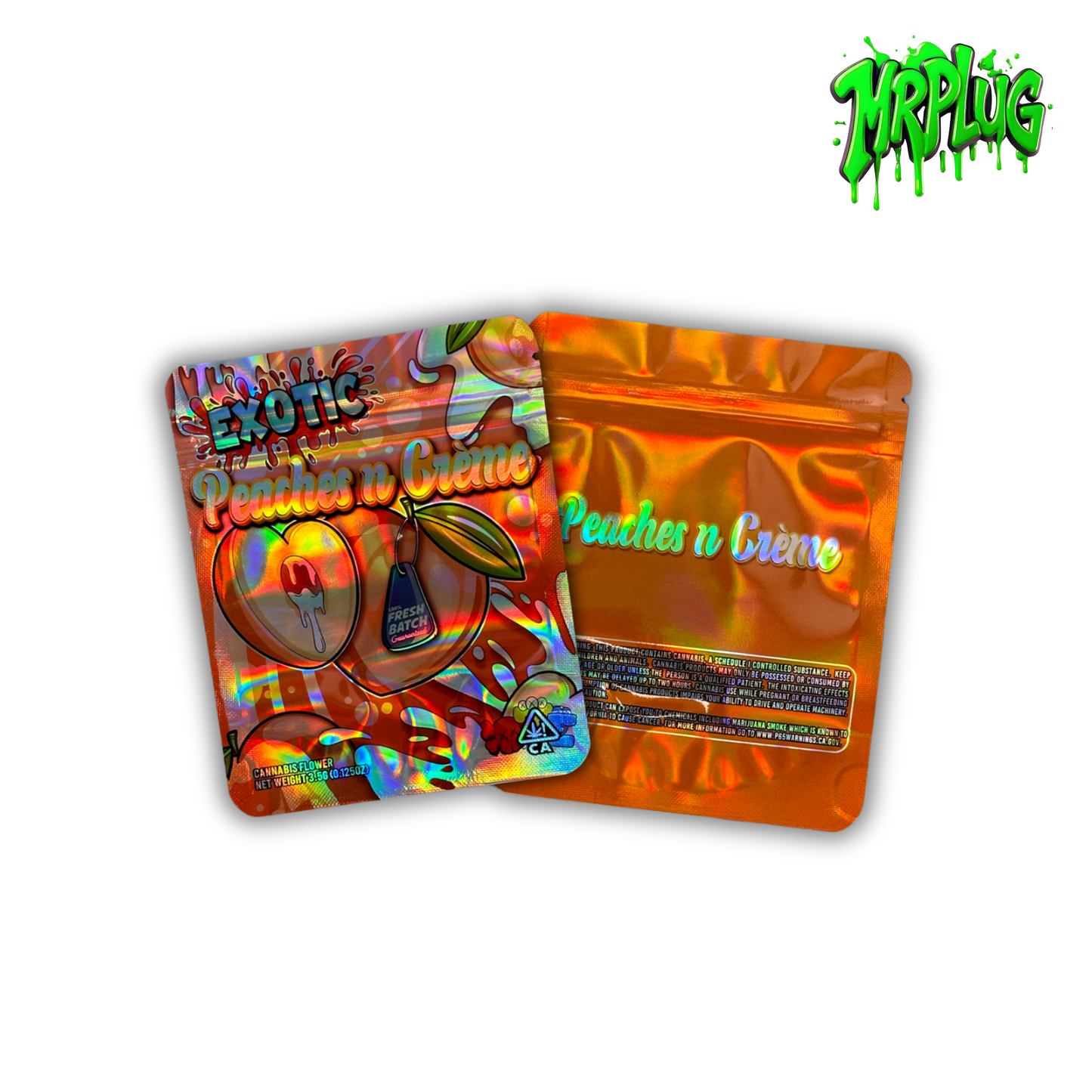 Custom Holographic Mylar Bags 3.5-7g