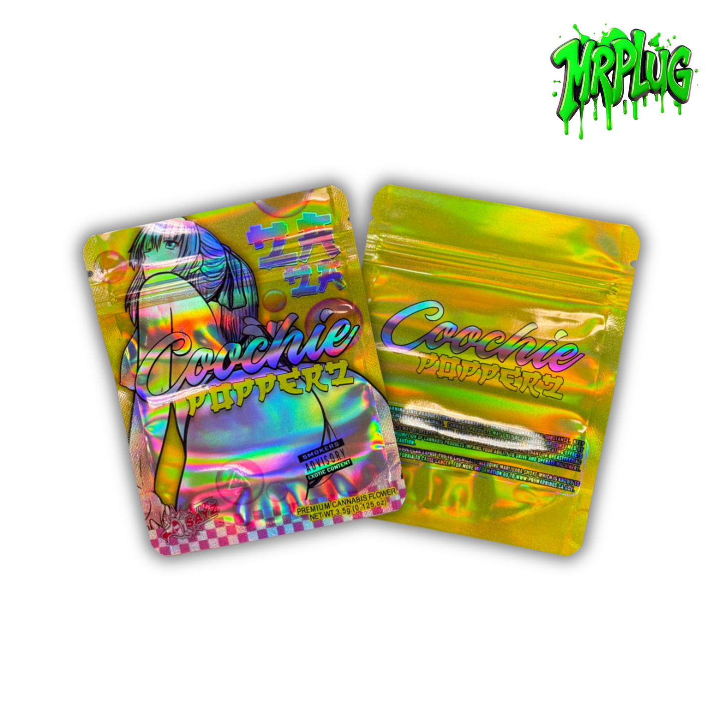 Custom Holographic Mylar Bags 3.5-7g