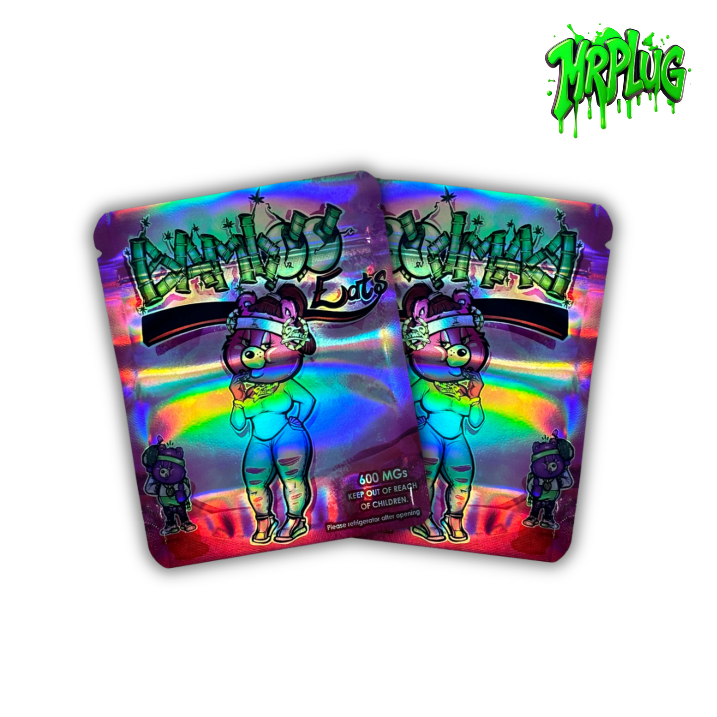 Custom Holographic Mylar Bags 3.5-7g