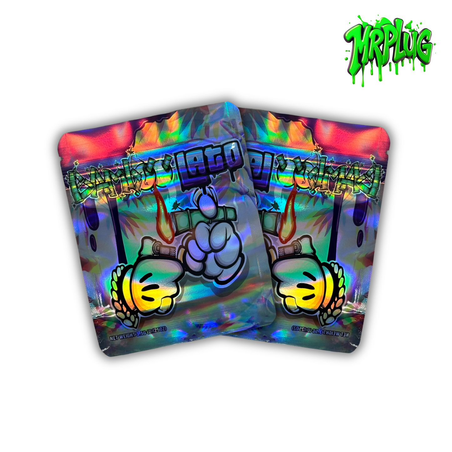 Custom Holographic Mylar Bags 3.5-7g